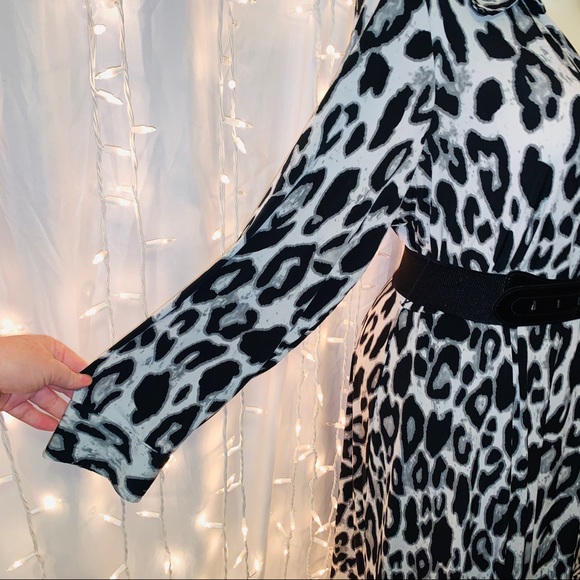 LANE BRYANT ⭐️ Long Sleeve Animal Print Dress - Picture 4 of 9